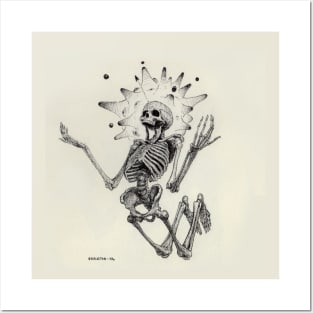 Skeleton (With Background) Posters and Art